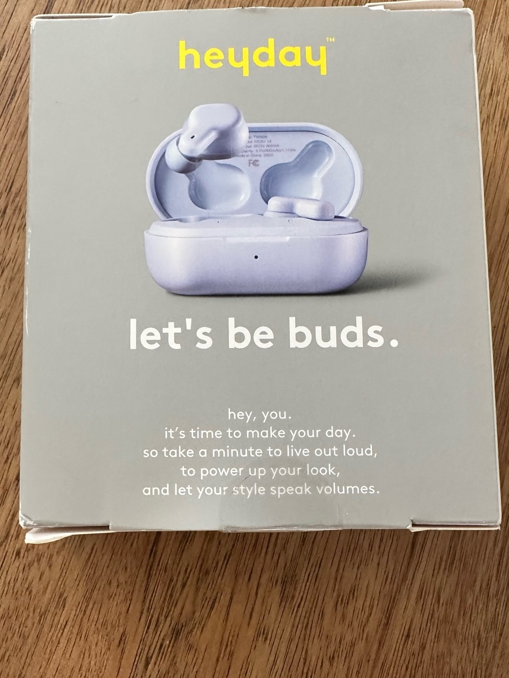 heyday Lavender Wireless Earbuds with Charging Case New!